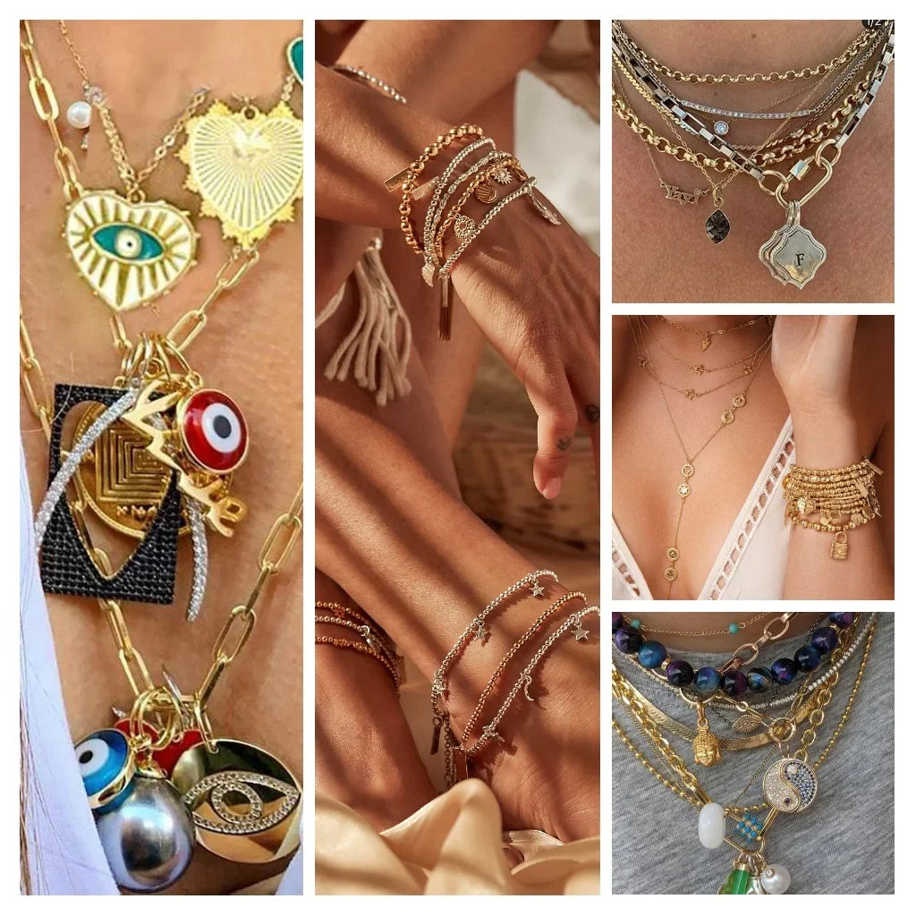 26 Letter Alphabet Name Charms for Jewelry Making Supplies Real Gold Color Dijes Diy Earring Necklace Bracelet Keychain