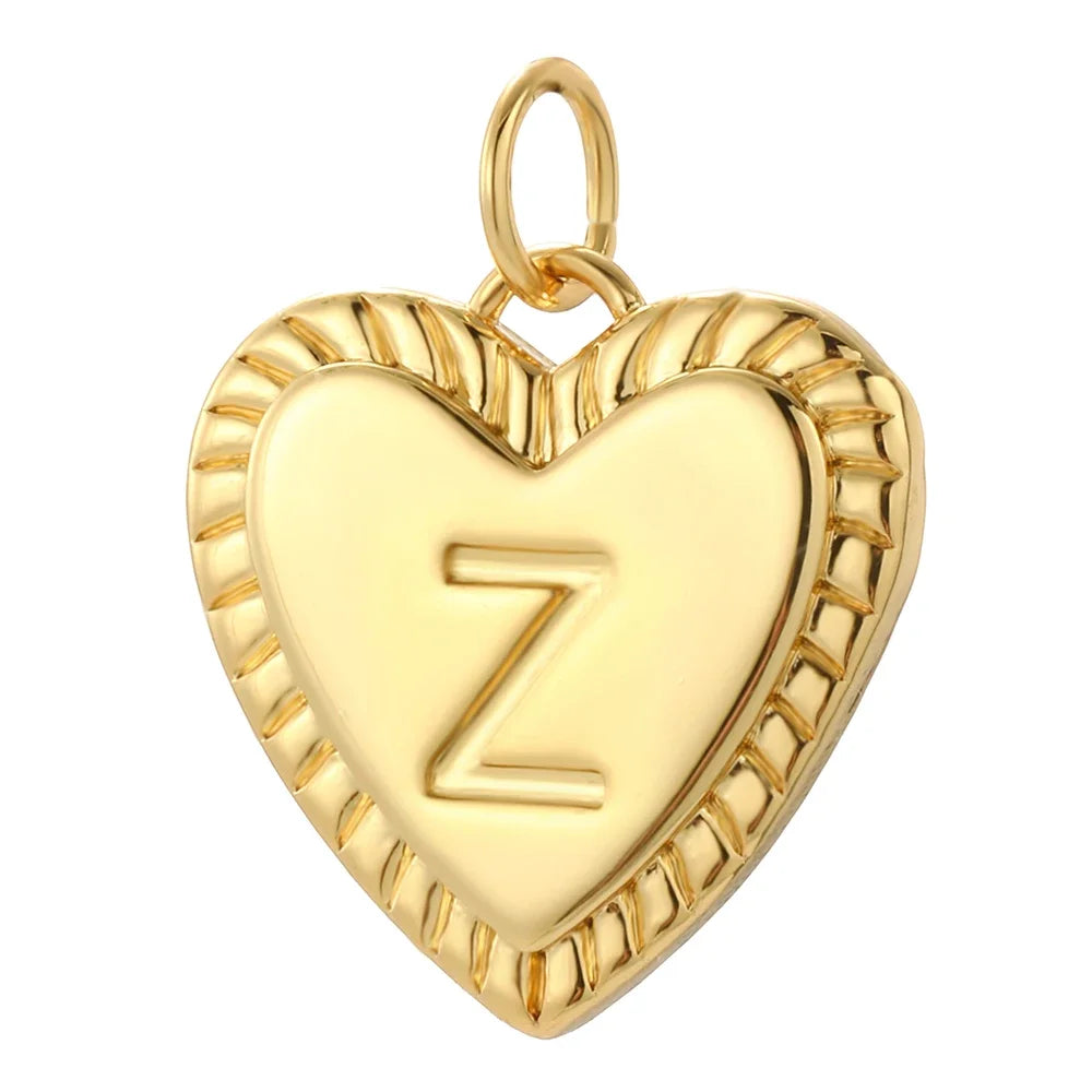 26 Letter Alphabet Name Charms for Jewelry Making Supplies Real Gold Color Dijes Diy Earring Necklace Bracelet Keychain