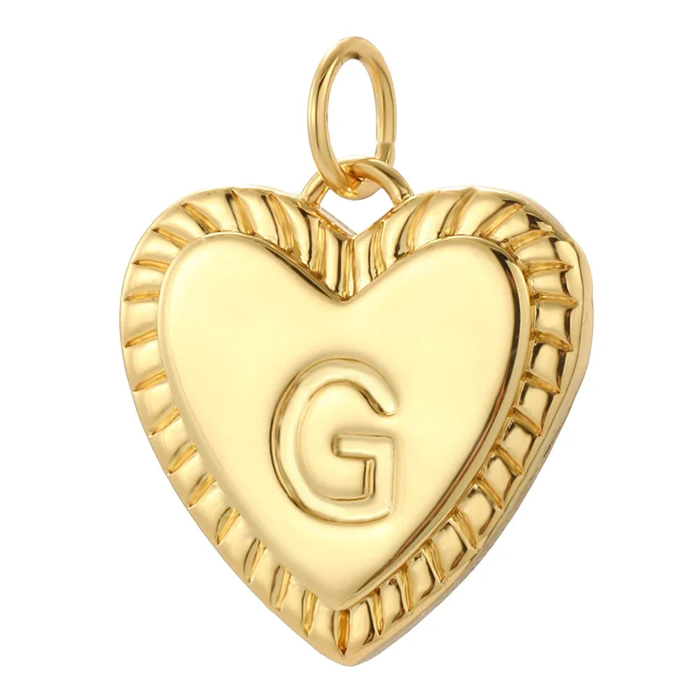 26 Letter Alphabet Name Charms for Jewelry Making Supplies Real Gold Color Dijes Diy Earring Necklace Bracelet Keychain