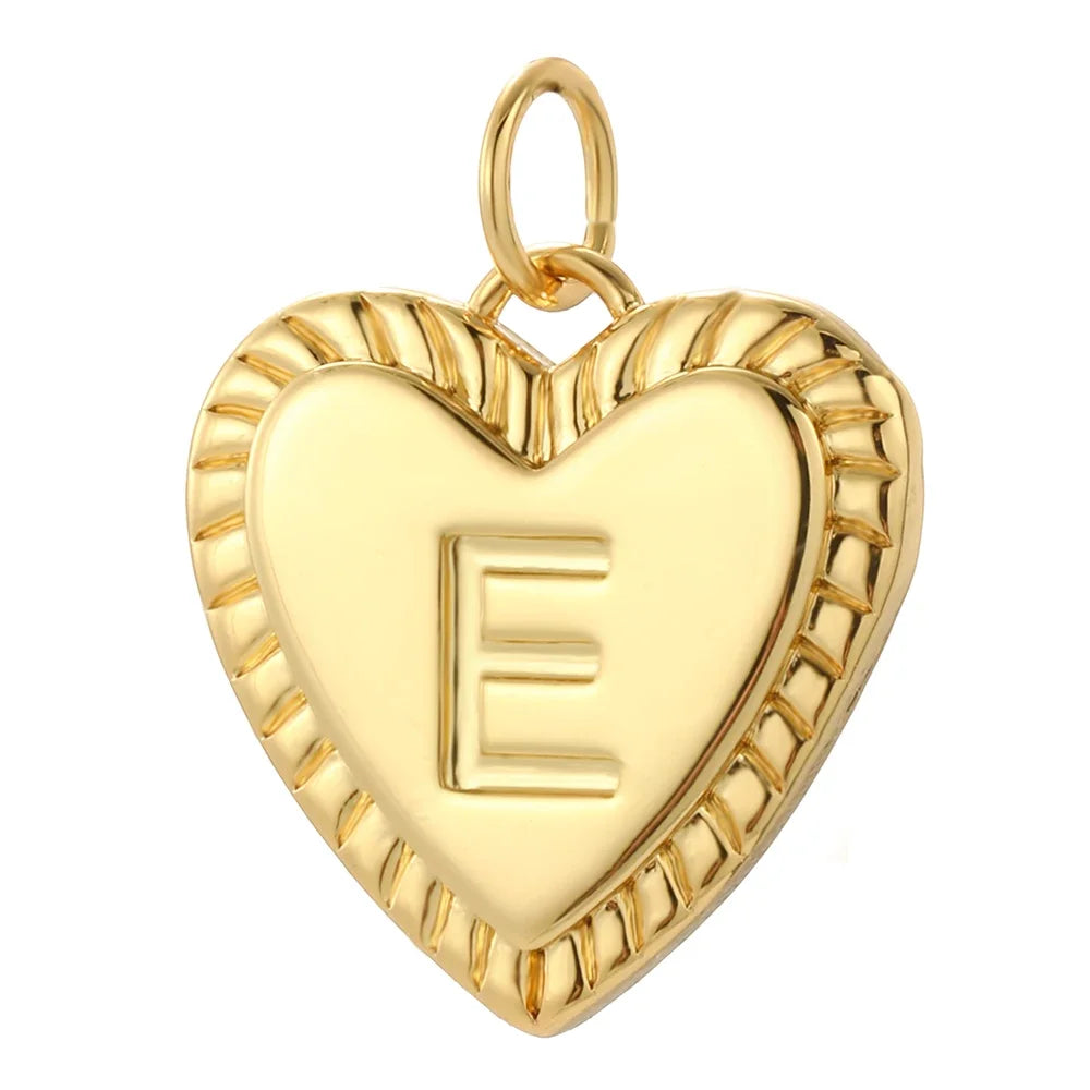 26 Letter Alphabet Name Charms for Jewelry Making Supplies Real Gold Color Dijes Diy Earring Necklace Bracelet Keychain