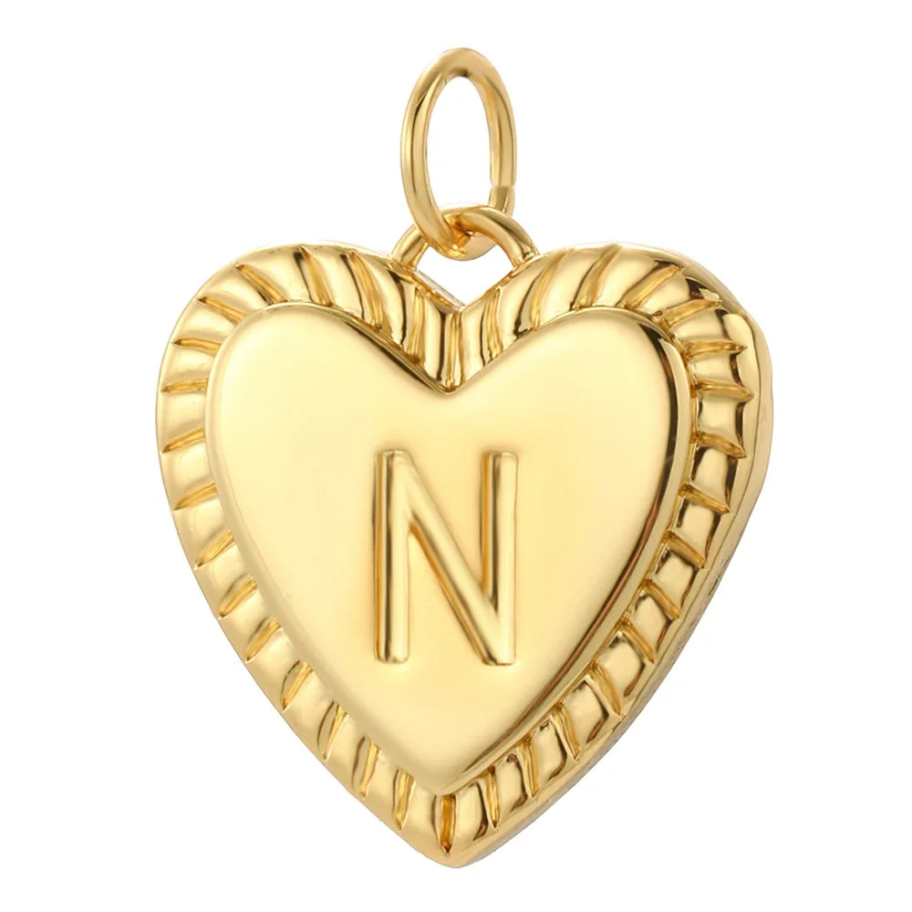 26 Letter Alphabet Name Charms for Jewelry Making Supplies Real Gold Color Dijes Diy Earring Necklace Bracelet Keychain