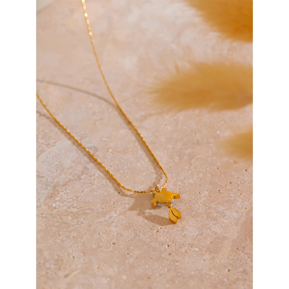Yhpup Agile Goldfish Lucky Small Pendant Drop Necklace 316L Casting Fashion Stainless Steel Exquisite Recommend Jewelry Gift