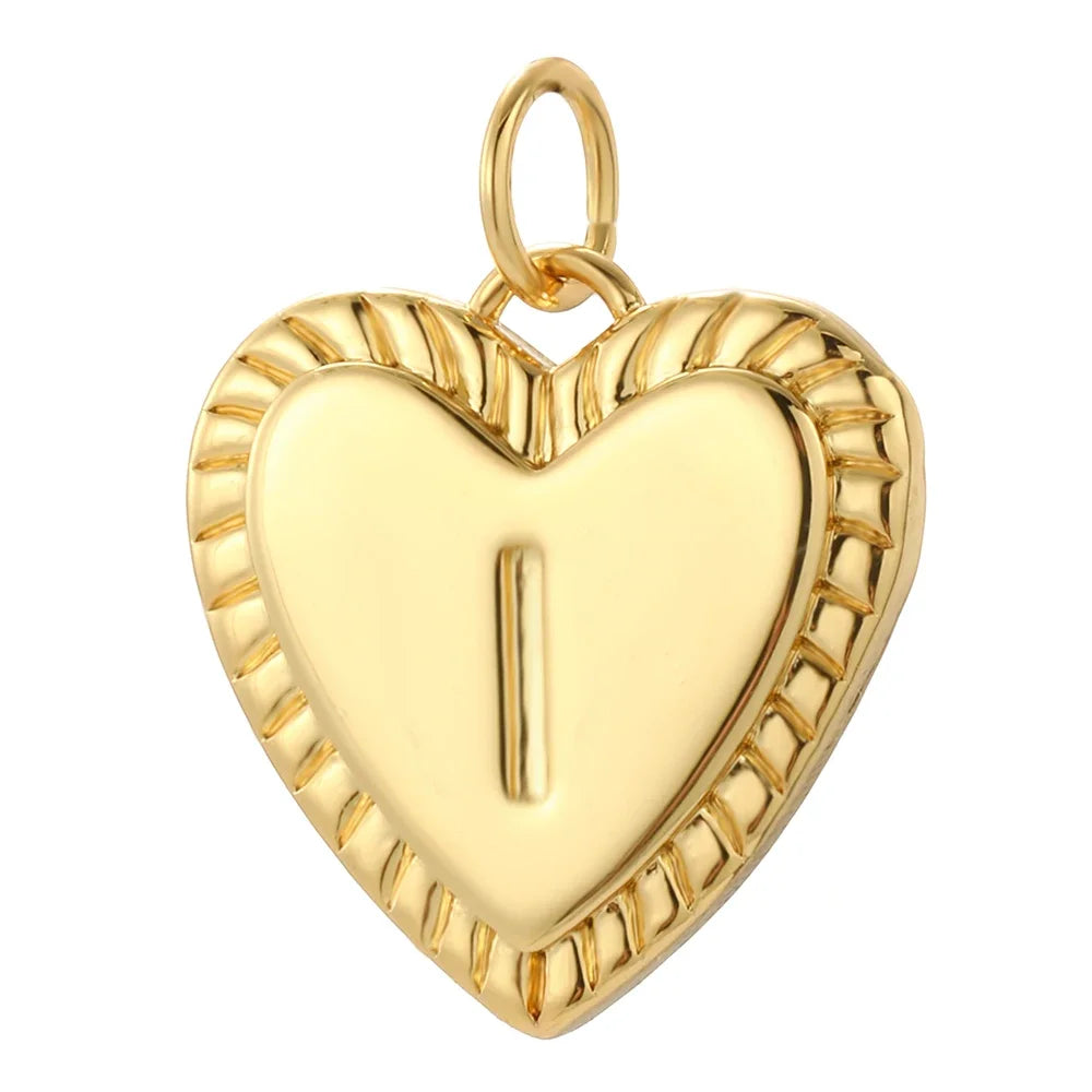 26 Letter Alphabet Name Charms for Jewelry Making Supplies Real Gold Color Dijes Diy Earring Necklace Bracelet Keychain