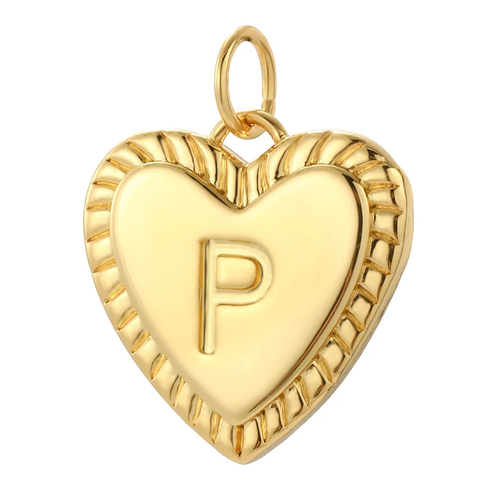 26 Letter Alphabet Name Charms for Jewelry Making Supplies Real Gold Color Dijes Diy Earring Necklace Bracelet Keychain