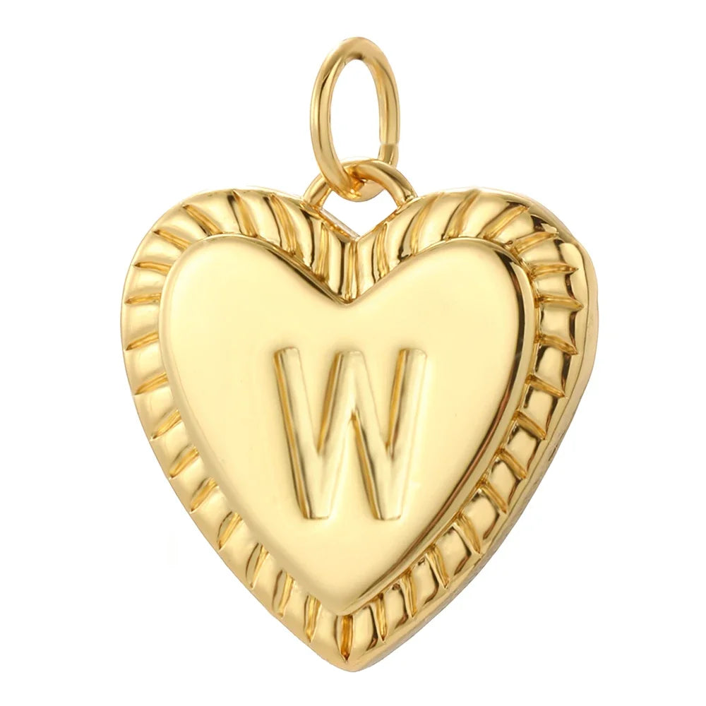 26 Letter Alphabet Name Charms for Jewelry Making Supplies Real Gold Color Dijes Diy Earring Necklace Bracelet Keychain