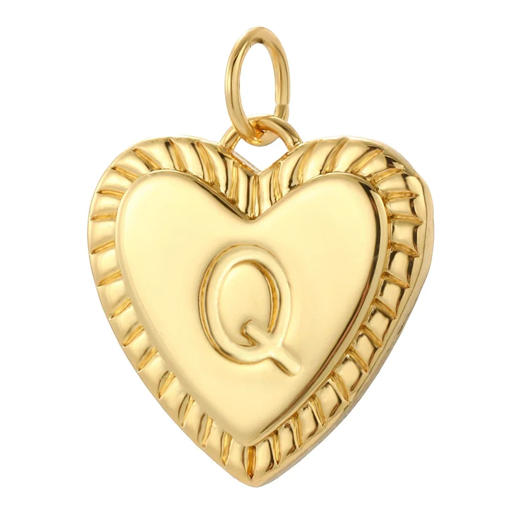 26 Letter Alphabet Name Charms for Jewelry Making Supplies Real Gold Color Dijes Diy Earring Necklace Bracelet Keychain