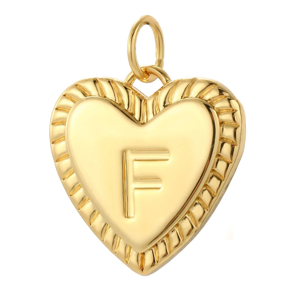 26 Letter Alphabet Name Charms for Jewelry Making Supplies Real Gold Color Dijes Diy Earring Necklace Bracelet Keychain