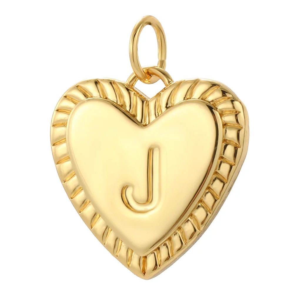 26 Letter Alphabet Name Charms for Jewelry Making Supplies Real Gold Color Dijes Diy Earring Necklace Bracelet Keychain