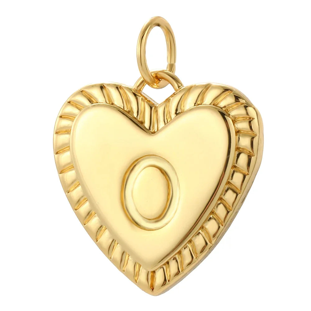 26 Letter Alphabet Name Charms for Jewelry Making Supplies Real Gold Color Dijes Diy Earring Necklace Bracelet Keychain